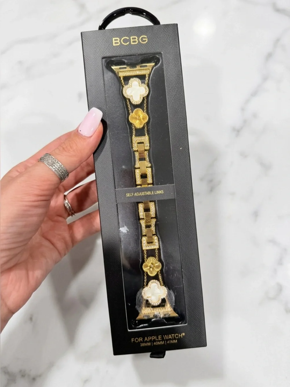 BCBG Mother-of-Pearl Clover Apple Watch® Watchband